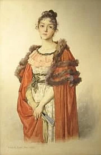 Elisabeth Sonrel - Ritratto di donna con ventaglio